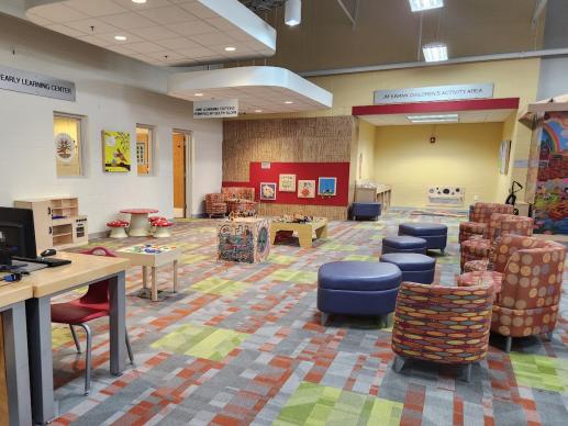 North Liberty Library's children's area