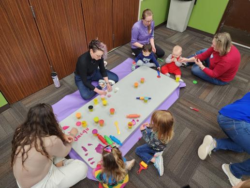 Art station at a Little Explorers Workshop