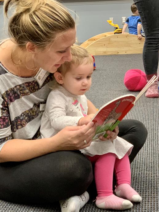 Enjoying books at the Play & Learn Series