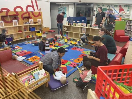 Kids engaged in free play