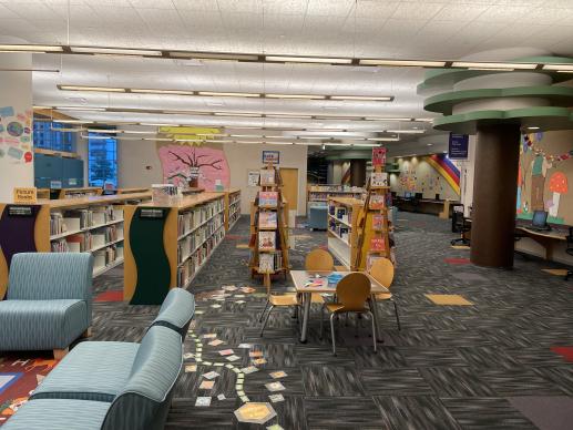 Our separate children's area, secluded from the main library 