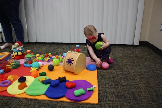 Child playing with toys