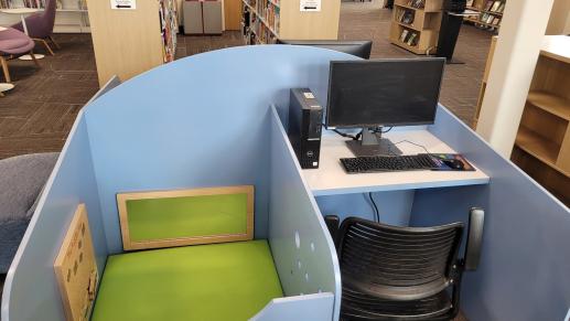 Need to work on a computer while also caring for your little one? We have just the space for that!