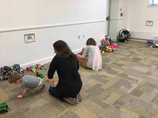 Some families beginning to play at the workshop last fall.