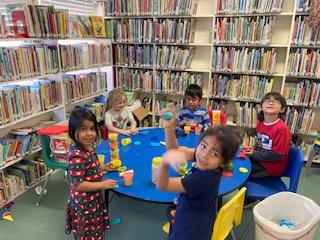 A few of our PK kiddos enjoying afterschool creativity!