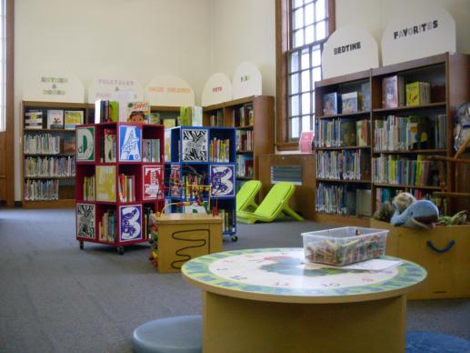 Manchester Public Library children's space.